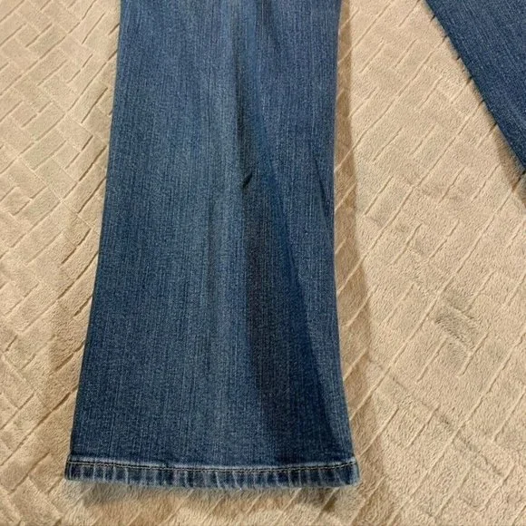 Lee Womens 36 Denim Jeans Blue High Rise Straight Ankle Medium Wash Stretch - Picture 11 of 12